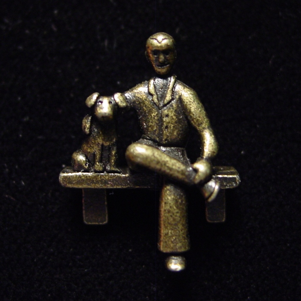 3/$12 ‘Cubic Man And Dog' Tack Pin
